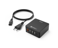 HAMA Stacja ładująca sieciowa 1xUSB QC, 3xUSB, 1xUSB-C, 8A czarna - 1382150 - zdjęcie 2
